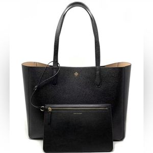 NWT Tory Burch Blake Tote Bag w/ Zip Pouch in Black